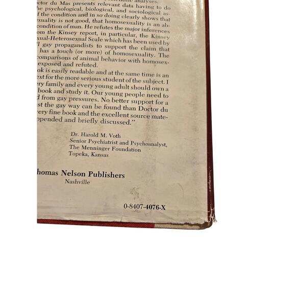 Gay is not good by Frank M. du Mas Ph.D. 084074076x Thomas Nelson publishers - Picture 6 of 9